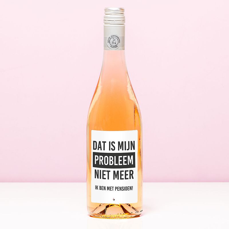 Foto van Wijnfles pensioen niet mijn probleem - rosé (blush rosé)