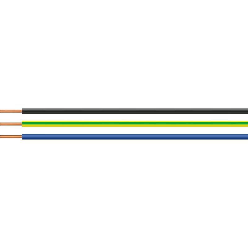 Foto van Helukabel 28801-100 enkele ader h07v-u 1 x 4.00 mm² zwart 100 m