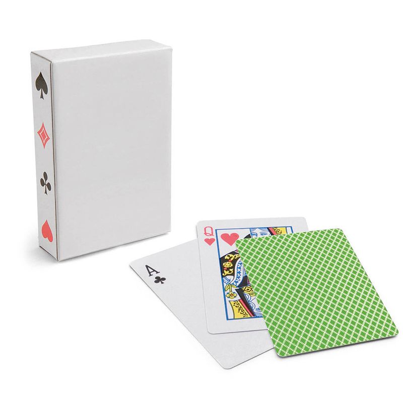 Foto van 1x setje van 54 speelkaarten groen - kaartspel