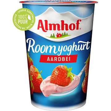 Foto van Almhof roomyoghurt aardbei 500g bij jumbo