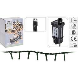 Foto van Huismerk kerstverlichting - 400 led - warm wit - met timer - met dim functie - 11 meter