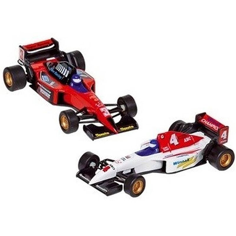 Foto van Raceauto speelgoed set van 2x stuks formule 1 wagens 10 cm - speelgoed auto'ss