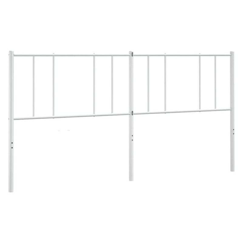 Foto van The living store hoofdbord - metalen hoofdbord - wit - 187 x 3 x 90 cm - staal