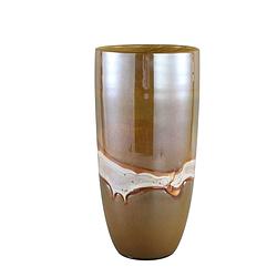 Foto van Ptmd patty brown glass vase round l