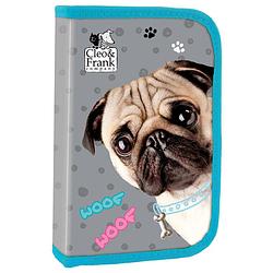 Foto van Cleo & frank etui woof junior 15 x 5 x 21 cm polyester grijs