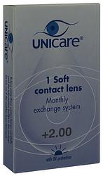 Foto van Unicare zachte maandlens +2.00 1pack