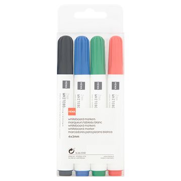 Foto van Hema whiteboard marker 2 mm 4 stuks bij jumbo