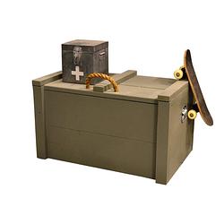 Foto van Wood4you - speelgoedkist - army hout 70lx50dx50h cm - opbergkist - dekenkist - opruimkist - speelgoedbank