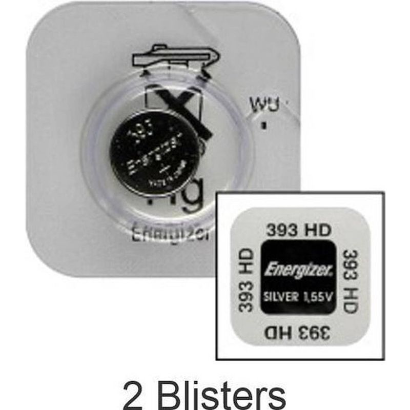 Foto van 2 stuks (2 blisters a 1 stuk) energizer 309/393 knoopcel zilver-oxide batterij (s) 1,55 v