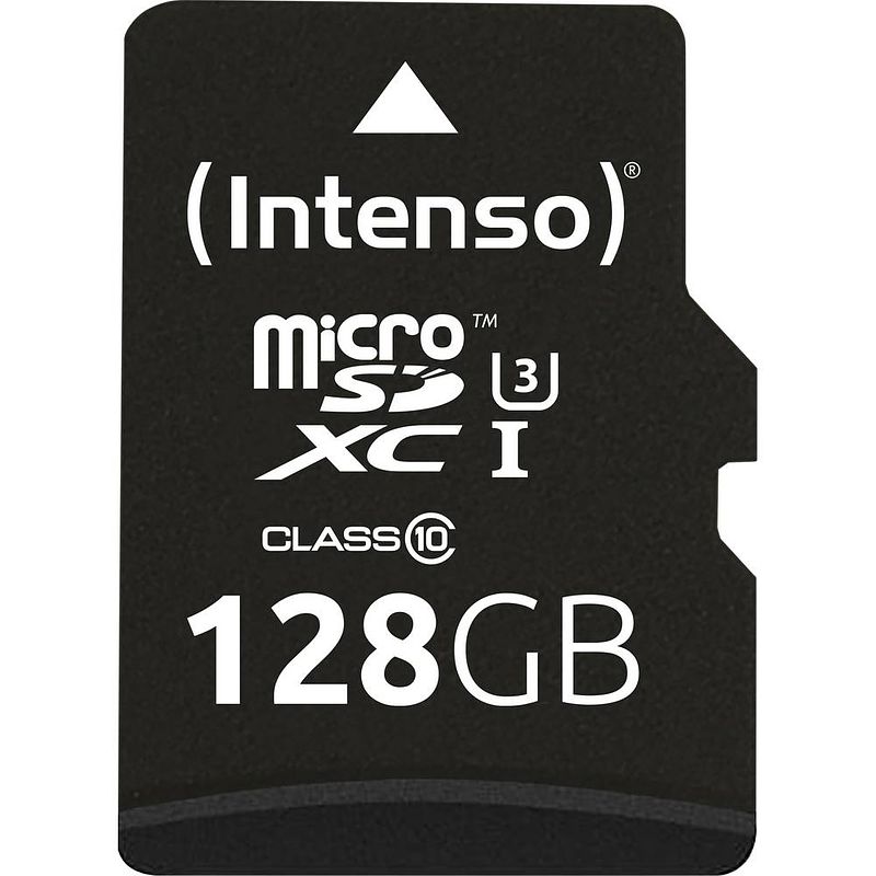 Foto van Intenso professional microsdxc-kaart 128 gb class 10, uhs-i incl. sd-adapter