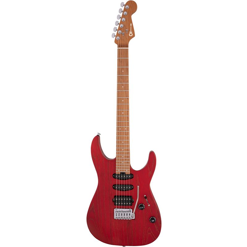 Foto van Charvel pro mod dk24 hss 2pt cm red ash