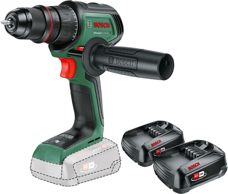 Foto van Bosch advanceddrill 18v-80 + 2.5 ah accu (2x)