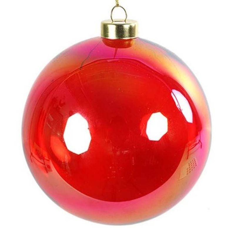 Foto van Tom kerstbal grundel 8 cm glas rood