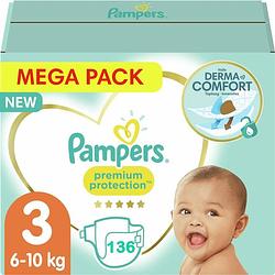 Foto van Pampers - premium protection - maat 3 - megapack - 136 stuks - 6/10kg