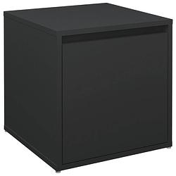 Foto van Vidaxl opbergbox met lade 40,5x40x40 cm bewerkt hout zwart