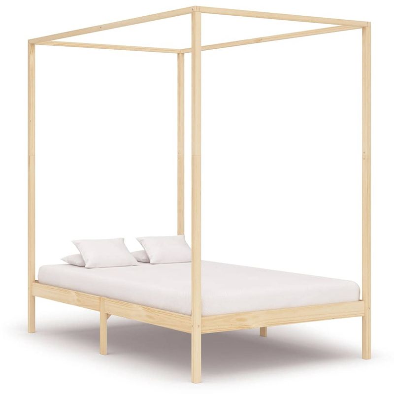 Foto van Vidaxl hemelbedframe massief grenenhout 140x200 cm