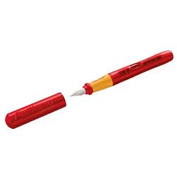 Foto van Pelikano junior p67 schoolpen, penpunt a, rood, vouwdoosje met 1 st.