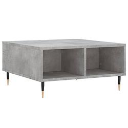 Foto van Vidaxl salontafel 60x60x30 cm bewerkt hout betongrijs