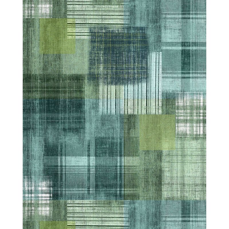 Foto van Fotobehang - patchy plaid 200x250cm - vliesbehang