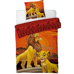 Foto van Disney the lion king dekbedovertrek - eenpersoons - 140 x 200 cm - oranje