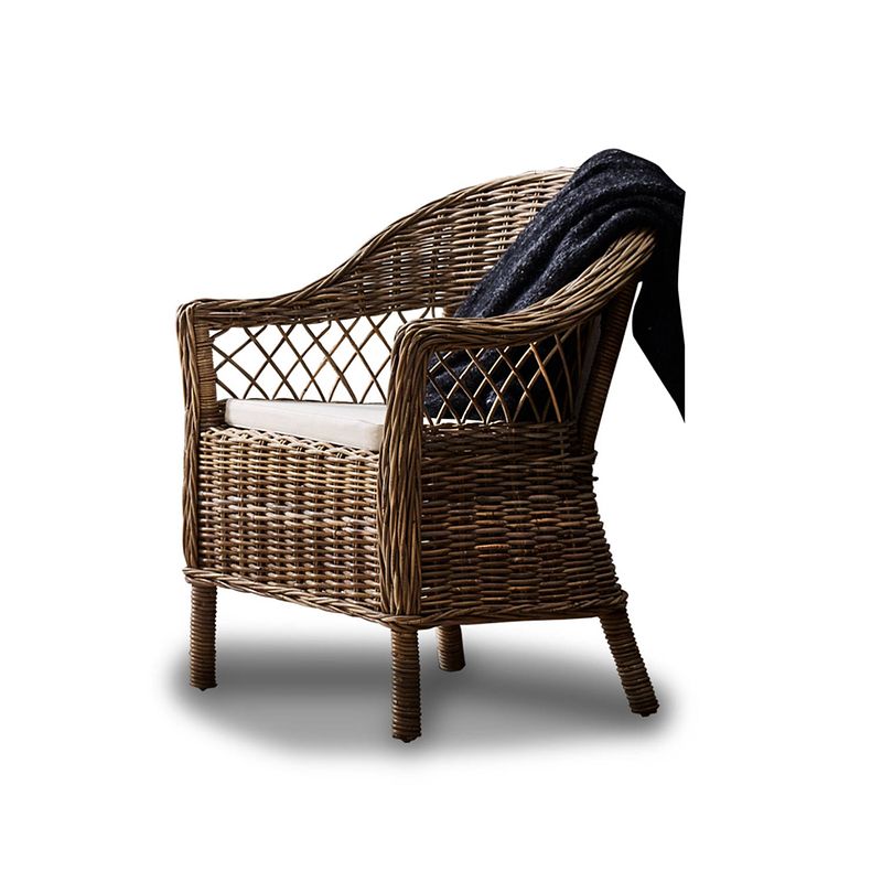 Foto van 2 x monarch fauteuil in grijs rotan.