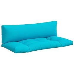 Foto van The living store palletkussen - oxford stof - 110 x 58 x 10 cm - turquoise