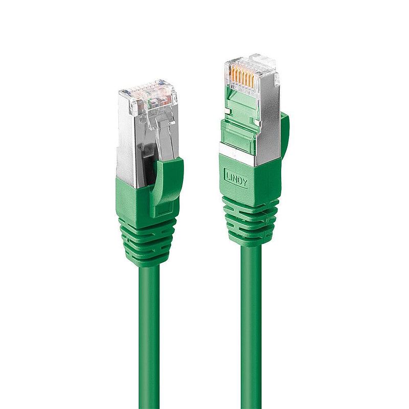 Foto van Lindy 45952 rj45 netwerkkabel, patchkabel cat 6 s/ftp 2 m groen 1 stuk(s)