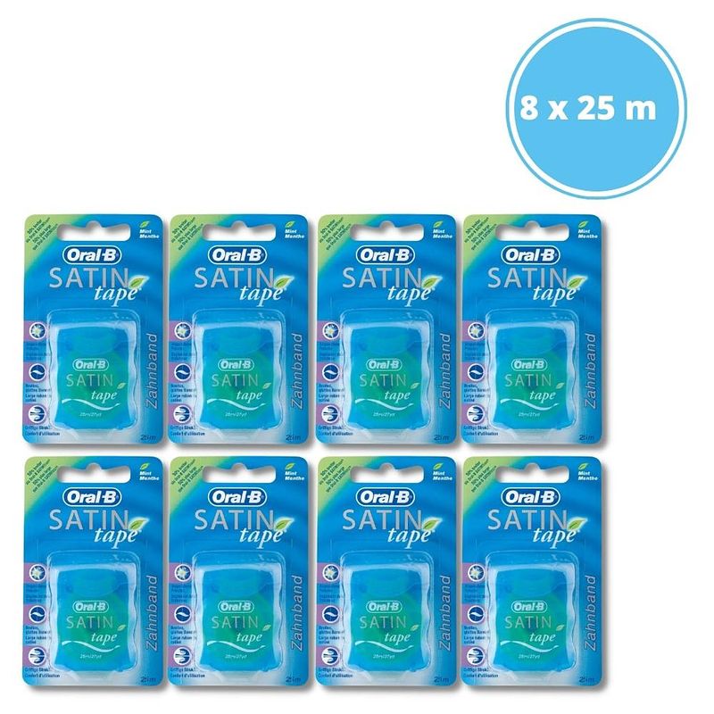 Foto van Oral-b flosdraad - 25 meter - mint - 8 stuks