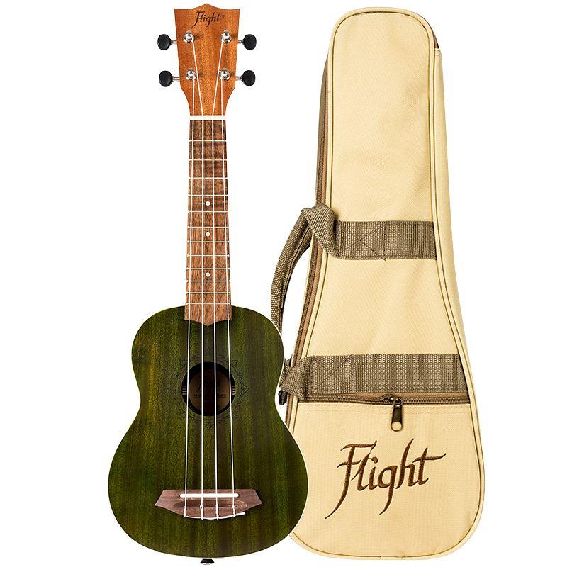 Foto van Flight gemstone series nus380 jade sopraan ukelele met gigbag