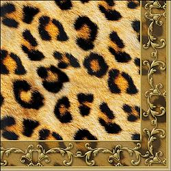 Foto van Ambiente servet 33cm leopard ornament