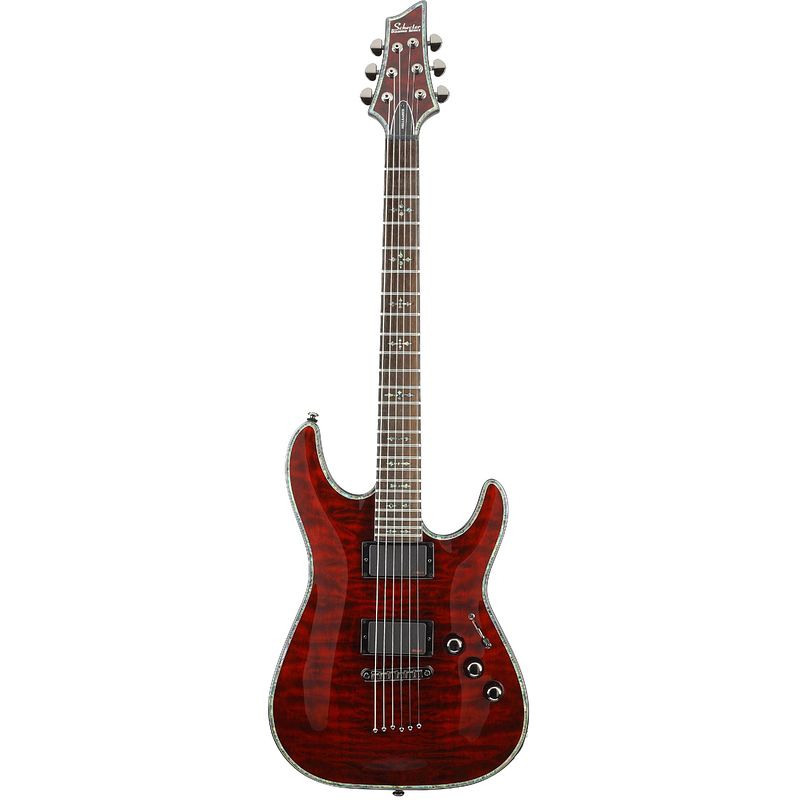 Foto van Schecter hellraiser c-1 black cherry elektrische gitaar