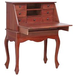 Foto van Vidaxl secretaire 78x42x103 cm massief mahoniehout bruin