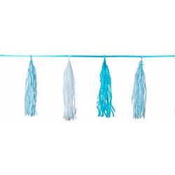 Foto van Tassel slinger blauw 3 meter - feestslingers