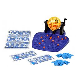 Foto van Bingo spel gekleurd/oranje complete set nummers 1-90 met molen en bingokaarten - kansspelen