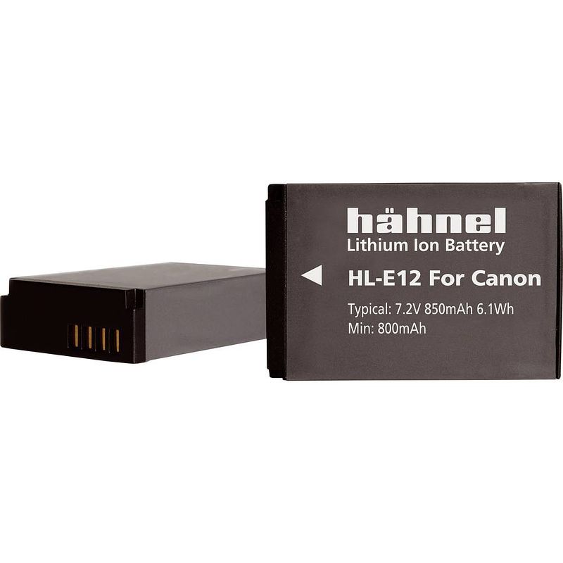 Foto van Hähnel fototechnik hl-e12 camera-accu vervangt originele accu lp-e12 7.2 v 850 mah