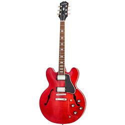 Foto van Epiphone es-335 figured sixties cherry semi-akoestische gitaar met premium gigbag