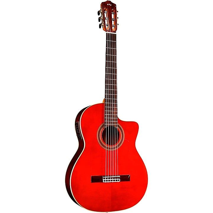 Foto van Cordoba gk studio negra wine red elektrisch-akoestische klassieke gitaar