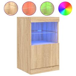 Foto van Vidaxl dressoir met led-verlichting 41x37x67 cm sonoma eikenkleurig