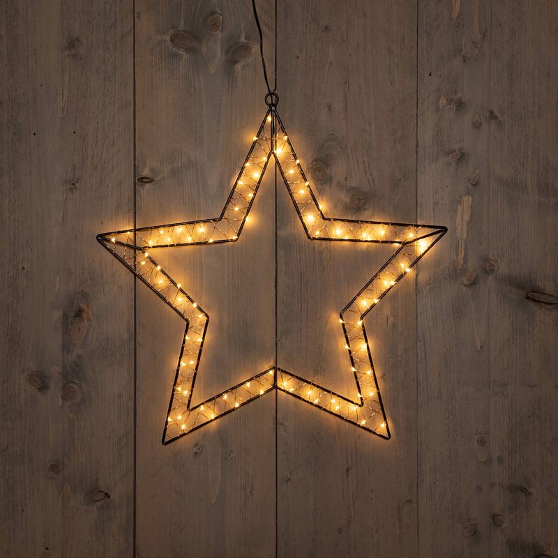 Foto van Anna'ss collection - b.o.t. outdoor black star 50x49,5 cm80 led classic