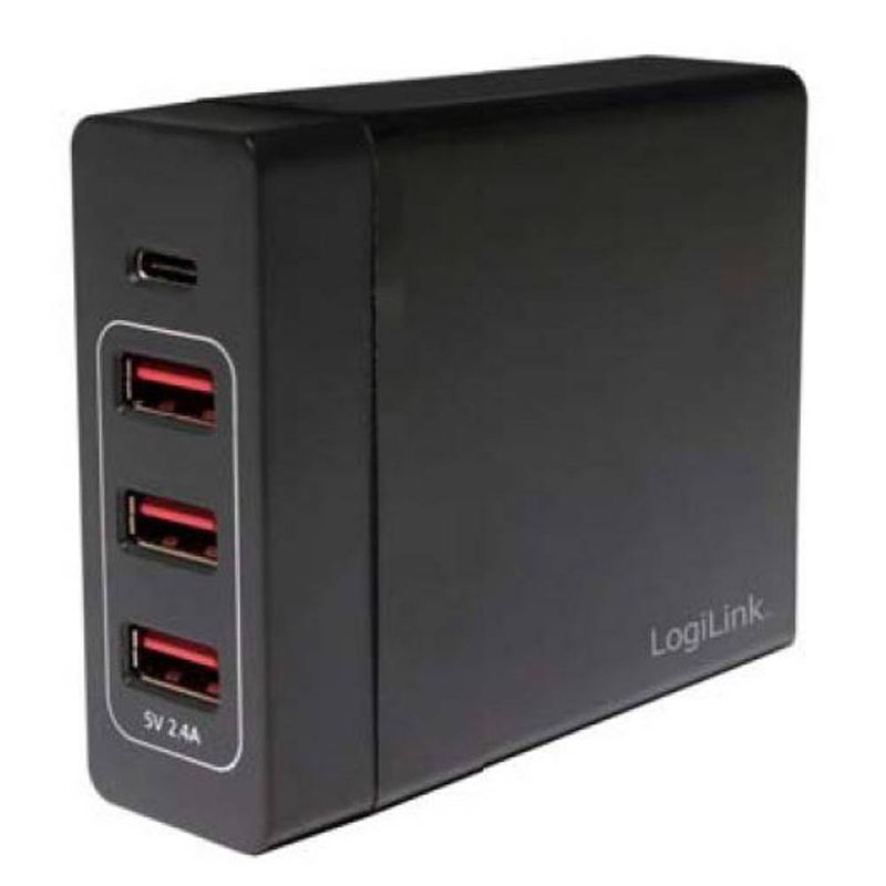 Foto van Logilink pa0122 usb-oplader thuis uitgangsstroom (max.) 10200 ma 4 x usb, usb-c bus automatische detectie