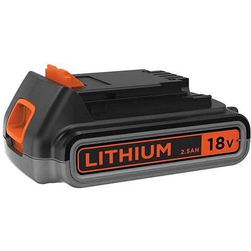 Foto van Black+decker 18v 2,5ah lithium-ion schuifaccu - geschikt voor alle black+decker 18v elektrische- en tuingereedschappen