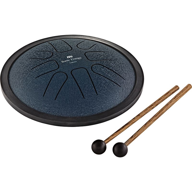 Foto van Meinl sonic energy small steel tongue drum g minor compact, navy blue