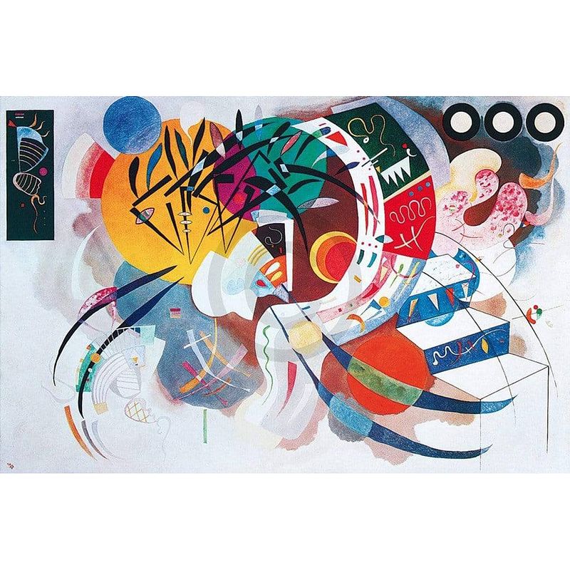 Foto van Wassily kandinsky - dominant curve kunstdruk 100x70cm