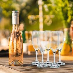 Foto van Pasabahce prosecco/champagneglazen - glas - set 12x stuks - 190 ml - champagneglazen