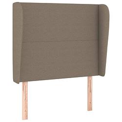 Foto van Vidaxl hoofdbord met randen 93x23x118/128 cm stof taupe