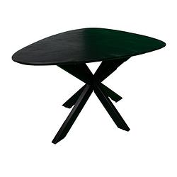 Foto van Giga meubel eettafel kiezel - zwart - 160cm - matrix-poot - tafel owen