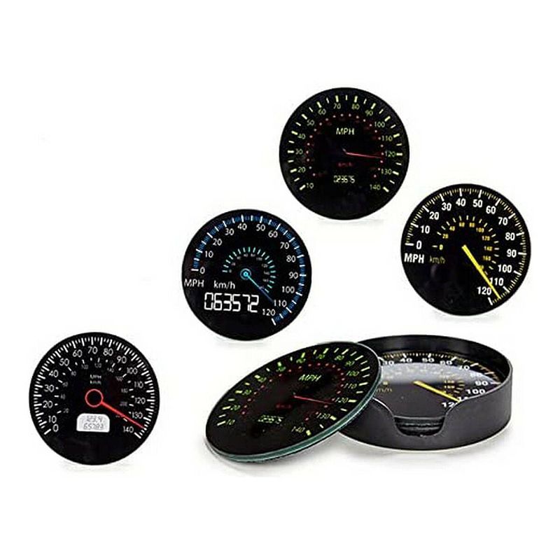 Foto van Onderzetters speedometer (4 onderdelen)