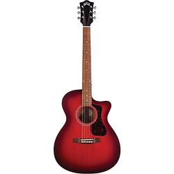 Foto van Guild westerly collection om-240ce oxblood burst elektrisch-akoestische westerngitaar