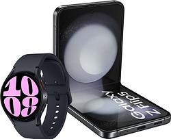 Foto van Samsung galaxy z flip 5 256gb zwart 5g + galaxy watch 6 zwart 40mm