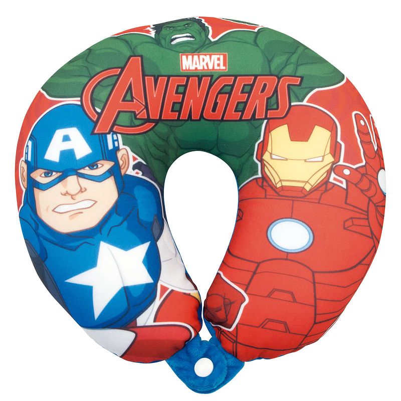 Foto van Marvel nekkussen avengers junior 28 cm polyester rood/blauw